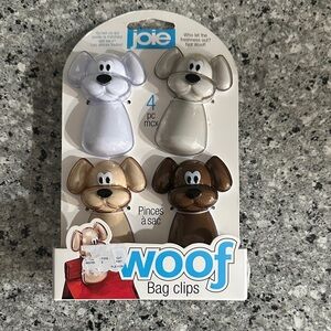 Joie Woof Dog Bag Clips Set - Gray, Brown, Cream
